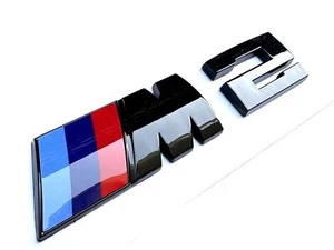 Fit For BMW M2 Gloss Black Style Rear Trunk Emblem Badge M Sticker - Picture 1 of 2