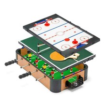 20' 3 in 1 Top Games Table Football Foosball Air Hockey Table Tennis Game Toy