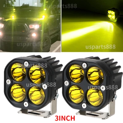 Par de cápsulas de luz LED amarillas gladiador ilimitadas para Jeep Wrangler JL Foto 1 de 4