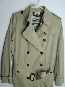 Burberry Prorsum Beige Short trench coat Jacket size 10 US Women Kensington Nova - Picture 1 of 23