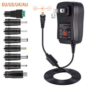 Adaptateur secteur universel 30 W 3V-12V convertisseur chargeur courant continu AC + 5V 2,1A port USB