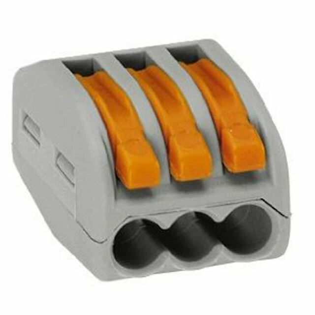 WAGO 3 Conductor Compact Connectors (222-413)