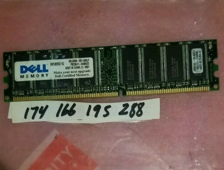 1GB DESKTOP INTEL  PC RAM PC3200 DDR 400 184PIN NON-ECC DUAL RANK LOW DENSITY - Image 1 of 1