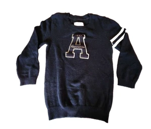 Abercrombie & Fitch Y2K Varsity Letter Sweater Academia Preppy Navy XS Vintage - Bild 1 von 7