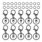 30Pcs Lobster Claw Clasps for Keychain Making,Metal Lobster Clasp Gun Black