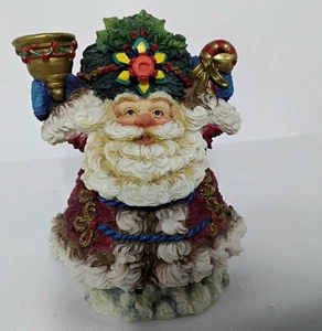 1999 Bobbing Bell Crinkle Claus Resin Christmas Bobble Santa Figur 659154 - Bild 1 von 8