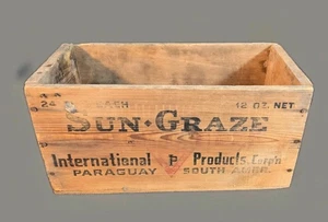 Primitivo Vintage Carne de Maíz Pastada al Sol Paraguay Sudamérica Prod. Cajón de madera - Imagen 1 de 15