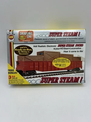 A.H.M. OPERATING CAR SUPER STEAM  11203 HO Scale Train Sounds NEW Open Box - Image 1 of 4
