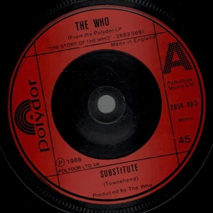 Who Substitute 7" vinyl UK Polydor 1976 red injection label design 7" 2058803 - Picture 1 of 2