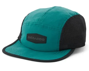 New OEM Sea-Doo Unisex Teal Light 5 Panel Floatable Cap, One Size - 4549310074 - Picture 1 of 2
