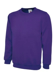 Uneek - Sweatshirt/Jumper Uniseks Klasik - 50% Poliester 50% Kapas - Ungu - Sa� - Picture 1 of 1