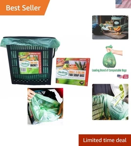 Kitchen Compost Bin & Compostable Bags Bundle - Picture 1 of 11