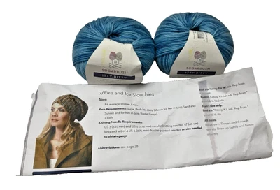 KIT SLOUCHIE FUEGO Y HIELO - Dos bolas de Itty-Bitty Sugarbush y patrón hermoso Foto 1 de 4