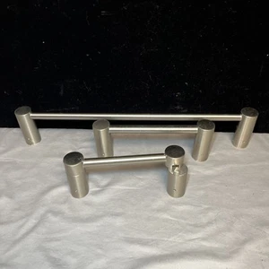 Pivoting Toilet Paper Holder 9” 19” Towel Bar BRUSHED NICKEL - Picture 1 of 10
