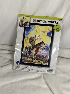 Design Works Counted Cross Stitch Kit "Native American Sunset" - Image 1 of 4