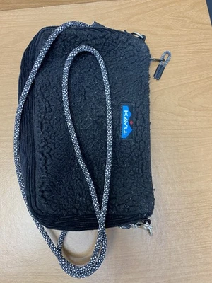 Kavu "So Fleecy" Crossbody Brown Fuzzy Sherpa Soft Purse Bag Pocket Carryall - Image 1 of 4
