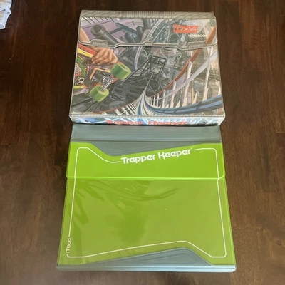 2  VTG MEAD 1991 Trapper Keeper Notebooks Skateboard Coaster & Green 3 Folders - Image 1 of 4