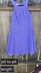 Dress Barn Purple Eyelet Summer Dress Womens Size 16 - Picture 1 of 8