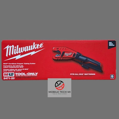 Milwaukee M12 Cordless Copper Tubing Pipe Cutter 3/8" - 1"  New in Box 2471-20 - Image 1 of 3