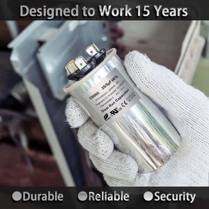 35/5 Uf 35+5 MFD 370V or 440V Dual Run Start round A/C Capacitor, 35 5 Uf 370... - Picture 1 of 8