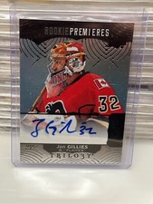 2017-18 Upper Deck Trilogy Premieres Level 2 Black Foil /75 Jon Gillies Auto