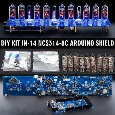 DIY KIT IN-14 Arduino Shield NCS314-8C Nixie Clock [TUBES COLUMNS ARDUINO ...] - Image 1 of 4