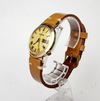 Men's Vintage 1970 14K Gold Filled TUNING FORK Watch ACCUTRON Cal.2182 Foto 1 de 4