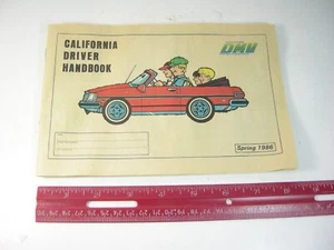 Vintage 1986 Spring California DMV Driver Handbook Test Prep Safety Travel Book - Picture 1 of 3