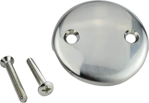 KEENEY K826-11DSBN Universal Bathtub Drain Two Hole Overflow Face Plate with Scr - Picture 1 of 12