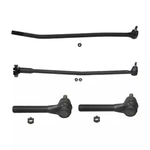 Set 4 Steering Parts Ford F-Super Duty Chassis-CAB 2WD 91-97 Tie Rod Center link - Picture 1 of 1