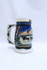 ORIGINAL Vintage 2000 Budweiser Beer Stein Clydesdales Christmas Mountains for sale