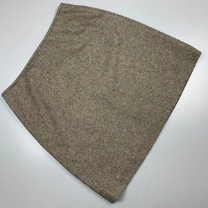 Falda Eddie Bauer Mujer 12 Marrón Tweed Mezcla Lana Academia Otoño - Imagen 1 de 9