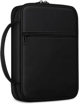 Bible Cover Small Size Church Study Book Carrying Bag Zippered Pocket for Men  - image 1 of 4