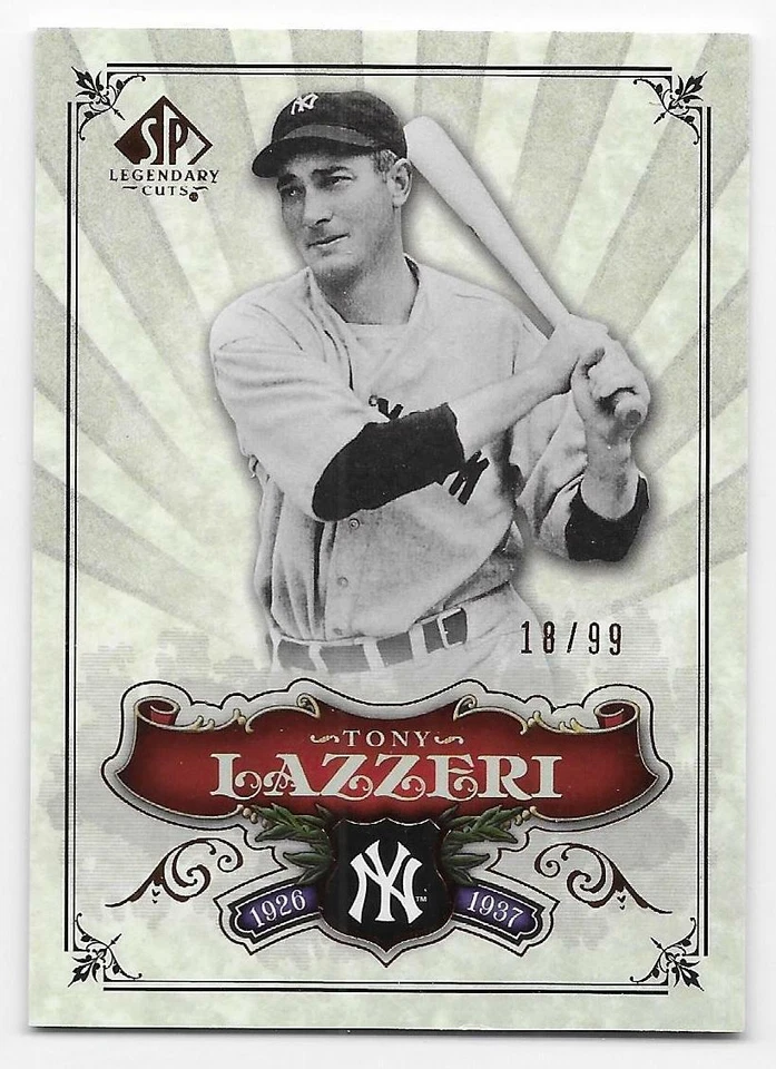 2006 SP LEGENDARY CUTS SP BRONZE PARALLEL #145 Tony Lazzeri #18/99 - Image 1 of 1