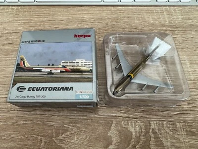 Herpa 513517 Aereo Jet Cargo Boeing 707-300 1:500 Buone Condizioni + OVP - Immagine 1 di 2