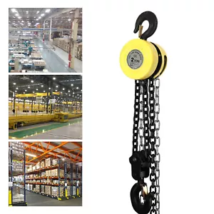 Hand Chain Hoist 2 Ton 4409 Lbs Capacity 10ft Factories Farms Manual Chain Fall - Picture 1 of 19