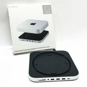 SATECHI Mac Mini Hub & Ständer mit SSD-Gehäuse für NVME & SATA M.2, Mac Mini - Afbeelding 1 van 8
