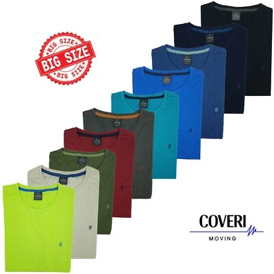 T-shirt Uomo Maniche Corte Tinta Unita Cotone Taglie Forti Comode 3XL 4XL 5XL 6X - Immagine 1 di 2