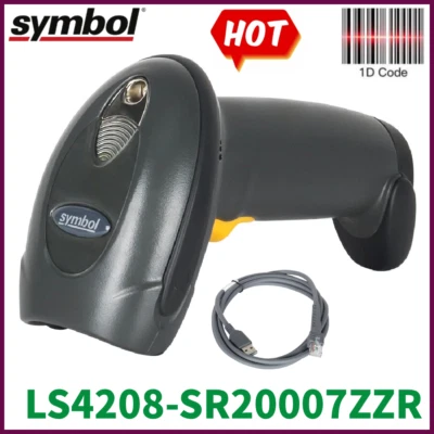 Symbol LS4208-SR20007ZZR Handheld Laser 1D Barcode Scanner  With USB Cable New - Image 1 of 4