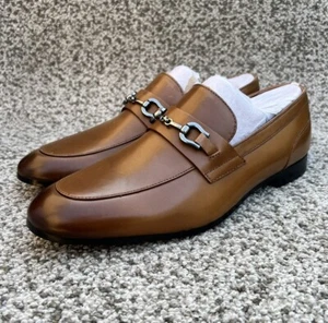 ALDO Men's Loafers Marinho Brown (Cognac Leather Smooth) 9 US Size - Picture 1 of 10