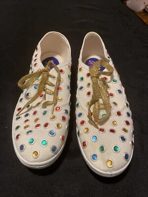 Zapatillas De Colección Deadstock Glitzies Tachonadas Blancas Lona Talla 8 Nuevas Envío Gratis Foto 1 de 4