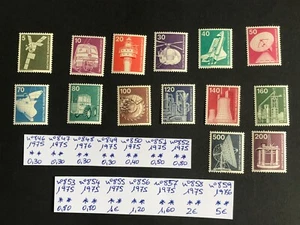 Alemania 1975-1976 serie completa de sellos nº846/859  val. cat.  15 €  MNH  - Imagen 1 de 2