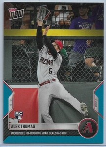 2022 Topps Now Alek Thomas Rookie #706 Blue Parallel #'d 35/49 HR-Robbing Catch