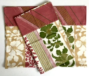 Vintage Texmade Truprest Cases Pillowcases (2) Standard Size Striped Floral - Bild 1 von 7