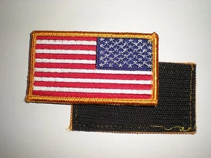 US MILITARY RIGHT SHOULDER FLAG PATCH WITH HOOK AND LOOP REVERSE - Picture 1 of 1