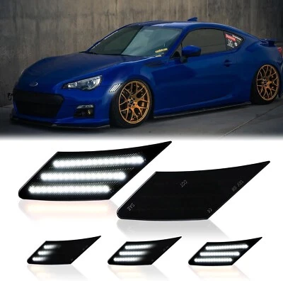 PAR DE LÁMPARAS MARCADORAS LATERALES LED DRL BLANCAS PARA SCION FR-S / SUBARU BRZ / TOYOTA 86 Foto 1 de 3