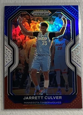 JARRETT CULVER - 2020-21 Prizm Basketball - RED,WHITE & BLUE - #238 - Wolves - Image 1 of 2