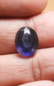 Iolite Gemstone, Oval shape Faceted Cut Loose Blue Iolite natural stone, 5.10 Ct - Picture 1 of 3
