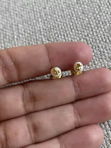 Tous Gold Round Bear Earrings In Gold Vermeil And Cultured Pearl - Picture 1 of 6