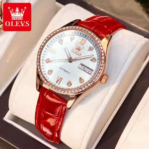 OLEVS Women's Mechanical Watch Calendar Luminous Waterproof Wristwatches - Picture 1 of 11